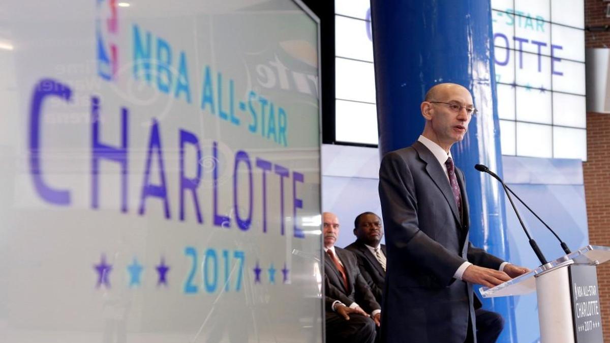 NBA Commissioner Adam Silver in June 2015 announces Charlotte as the site of the 2017 NBA All-Star Game.
