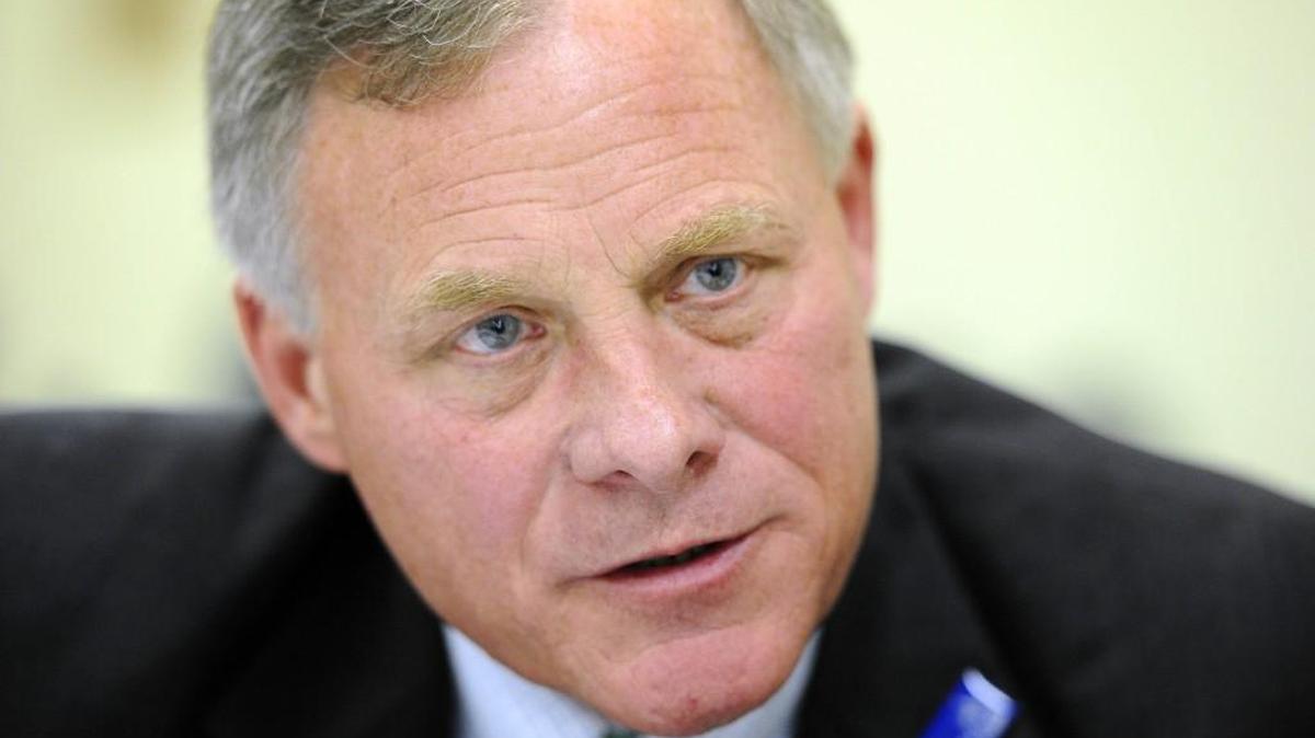 U.S. Sen. Richard Burr answers a question during a interview after speaking at the Kannapolis Rotary Club in Kannapolis, N.C., on Tuesday, April 7, 2015.