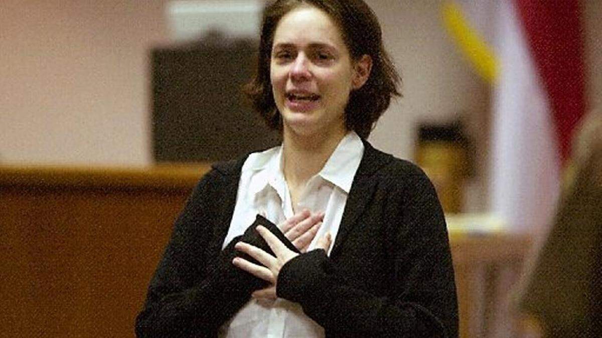Janet Louise Danahey speaks to the court after she pleaded guilty at the Guilford County Courthouse in Greensboro in 2002.