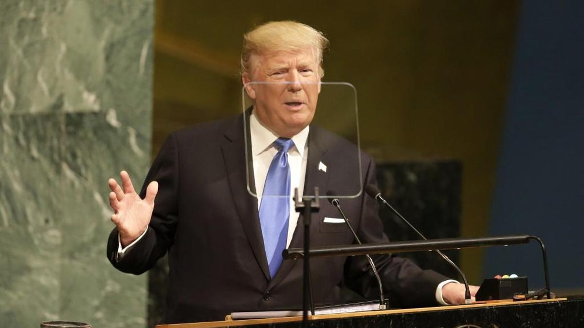President Donald Trump speaks at the United Nations on Tuesday, Sept. 19, 2017.