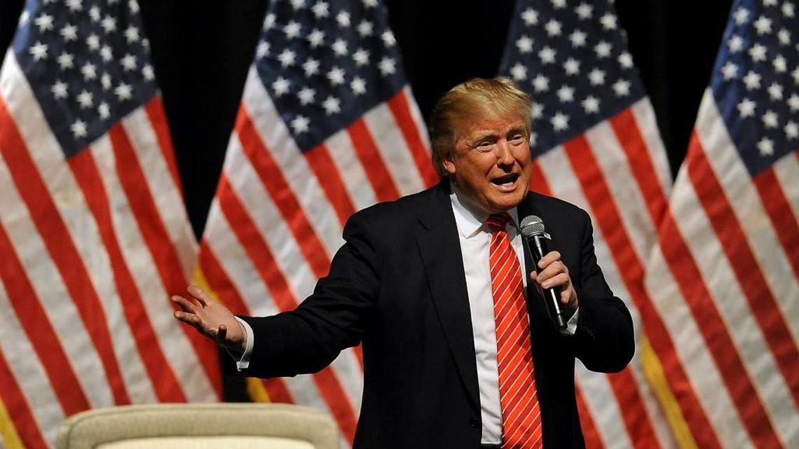 GOP presidential candidate Donald Trump speaks to supporters at Lenoir-Rhyne University in Hickory, NC on Monday, March 14, 2016. As Donald Trump keeps winning primaries and delegates, prominent Republicans in the Carolinas who had put their hopes on one or more of his rivals are now torn.