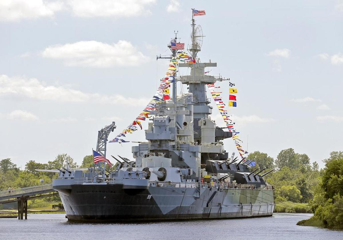 Memorial Day services were held on battleship USS North Carolina in Wilmington on May 25, 2015.