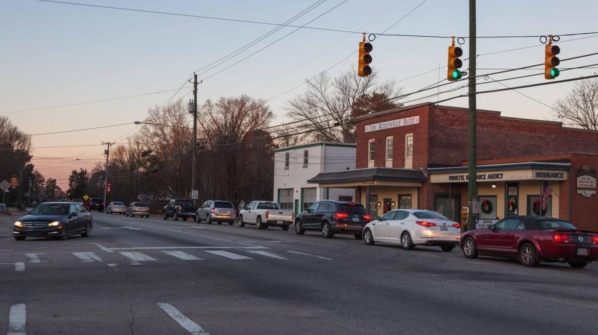 Traffic stands still on the southbound side of Louisburg Road in Rolesville as commuters make their way towards Raleigh on in December 2014. Rolesville was the fastest growing North Carolina municipality between 2010 and 2016, growing 82 percent to nearly 7,000 people, according to the U.S. Census Bureau.
