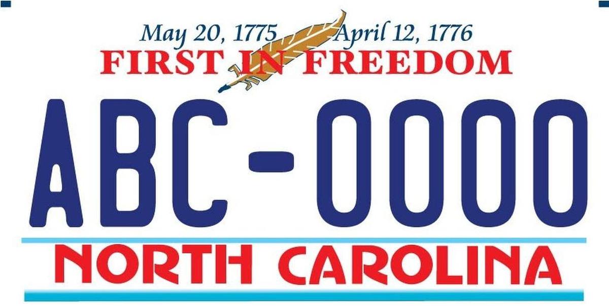 The “First in Freedom” license plate was introduced as an option for North Carolina drivers on July 1, 2015, by the N.C. Division of Motor Vehicles.