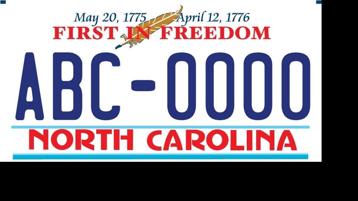 
The “First in Freedom” license plate was introduced as an option for North Carolina drivers on July 1, 2015, by the N.C. Division of Motor Vehicles.
