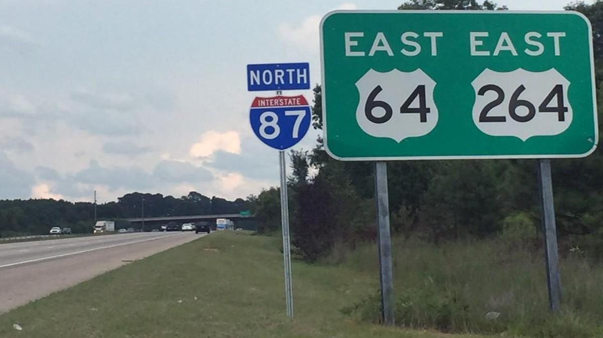 Interstate 587 between Wilson and Greenville will someday be a spur of I-87, which will one day run from Raleigh to Hampton Roads, Va. The section between Raleigh and Wendell, shown here, is already I-87.