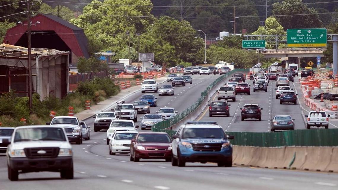 Workers have demolished the City of Raleigh’s garage and maintenance facility, left, between Wade Avenue and Peace Street as part of the effort to remake a 1-mile stretch of Capital Boulevard north of downtown Raleigh.