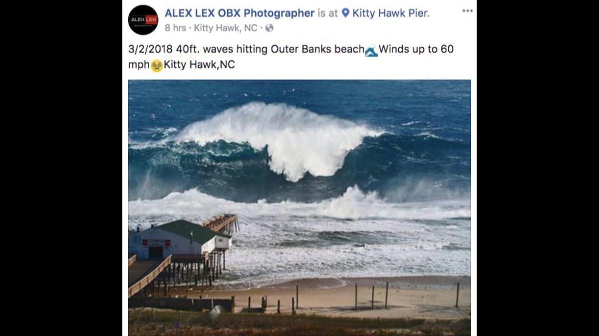 A screenshot of a photo illustration posted by Outer Banks photographer Alex Lex.