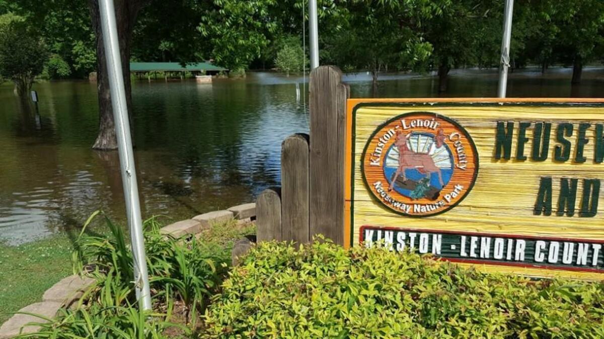 Flooding at the Kinston Nature Center.