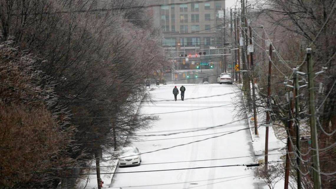 Cabarrus Street heading into downtown Raleigh is quiet Saturday morning, Jan. 7, 2017.