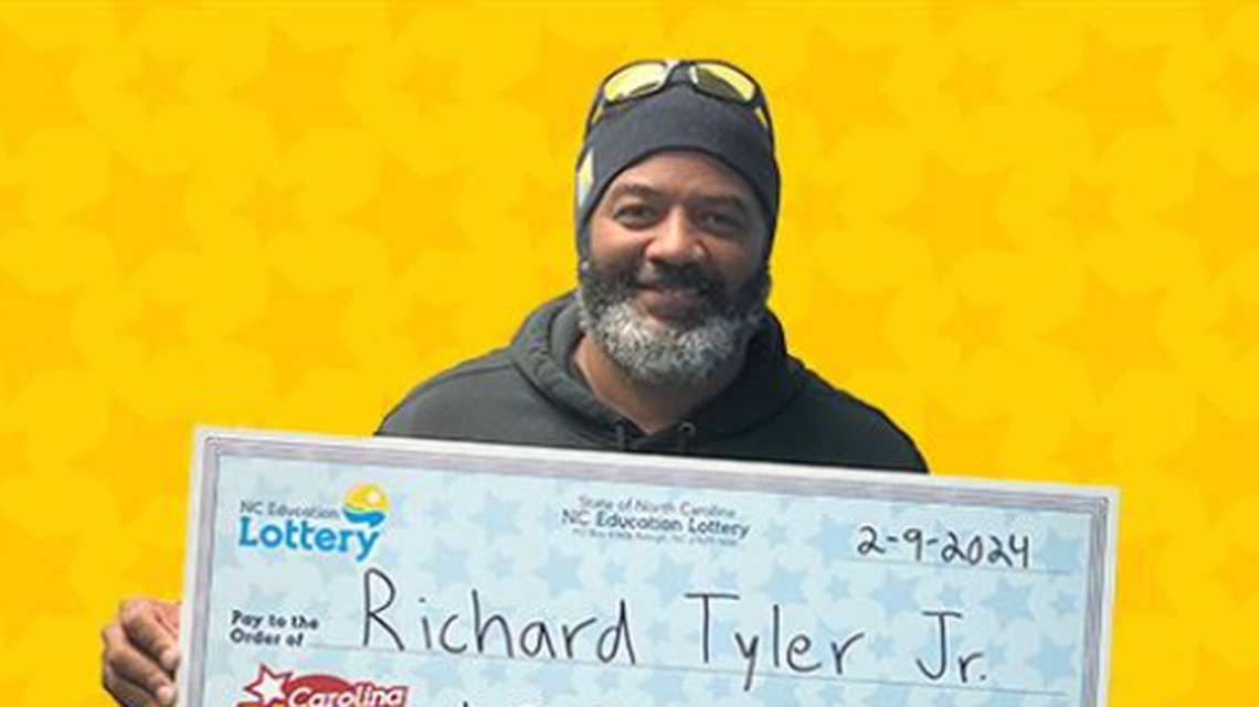 Richard Tyler Jr. felt the need to sit down after scoring a record-breaking lottery win in North Carolina.