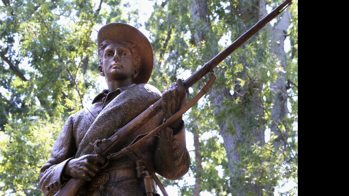 
Silent Sam, a statue of a Confederate soldier on UNC in Chapel Hill.

