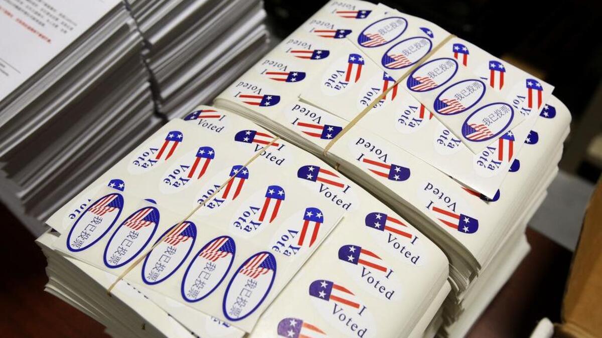 “I voted” stickers ready for Election Day
