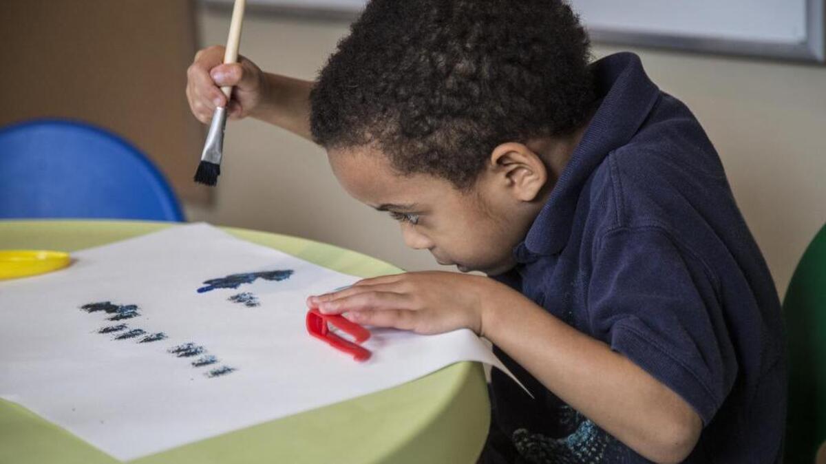 Five-year-old Michael MacDonna paints while being homeschooled in Cary. The MacDonna family is part of a trend in which the number of new Wake County students enrolling in homeschools, private schools and charter schools has exceeded the school system’s growth for two years in a row.