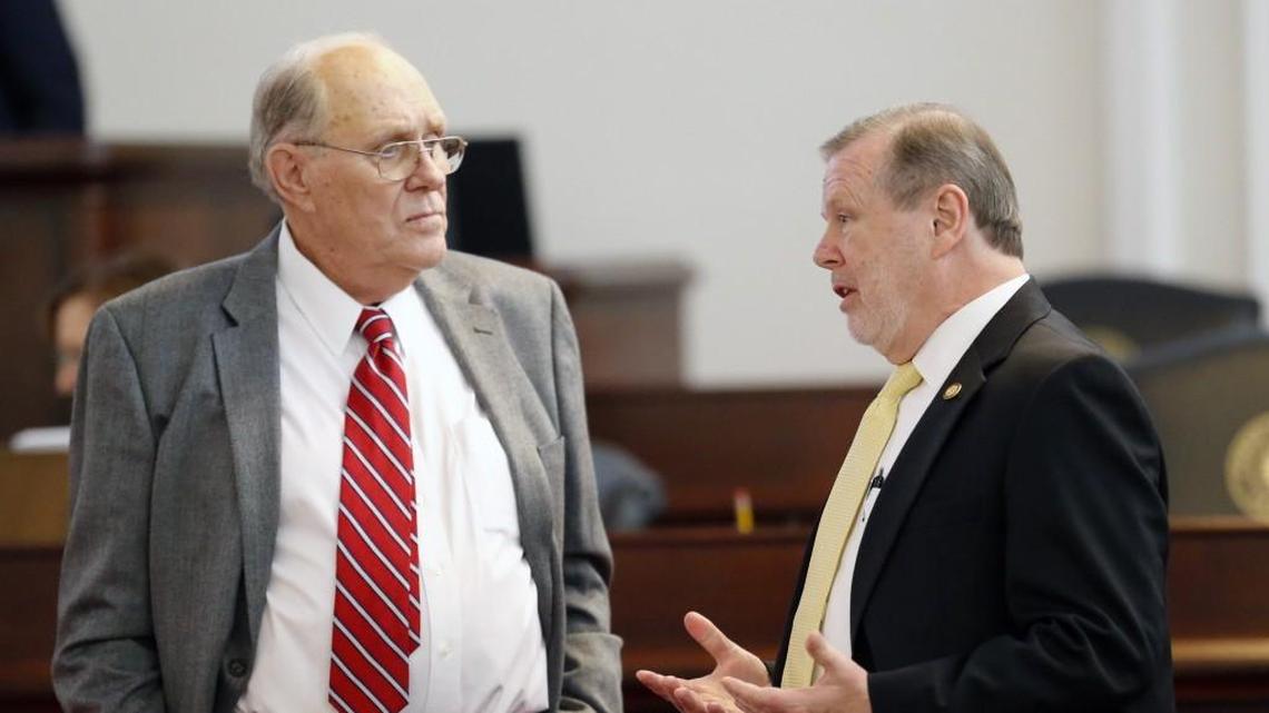 N.C. Sen. Jerry Tillman, a Republican from Archdale, talks with Senate Pro-Tem Phil Berger in this file photo. Tillman introduced a bill on Tuesday that would boost the amount of money the state could offer in incentives to companies relocating to North Carolina.