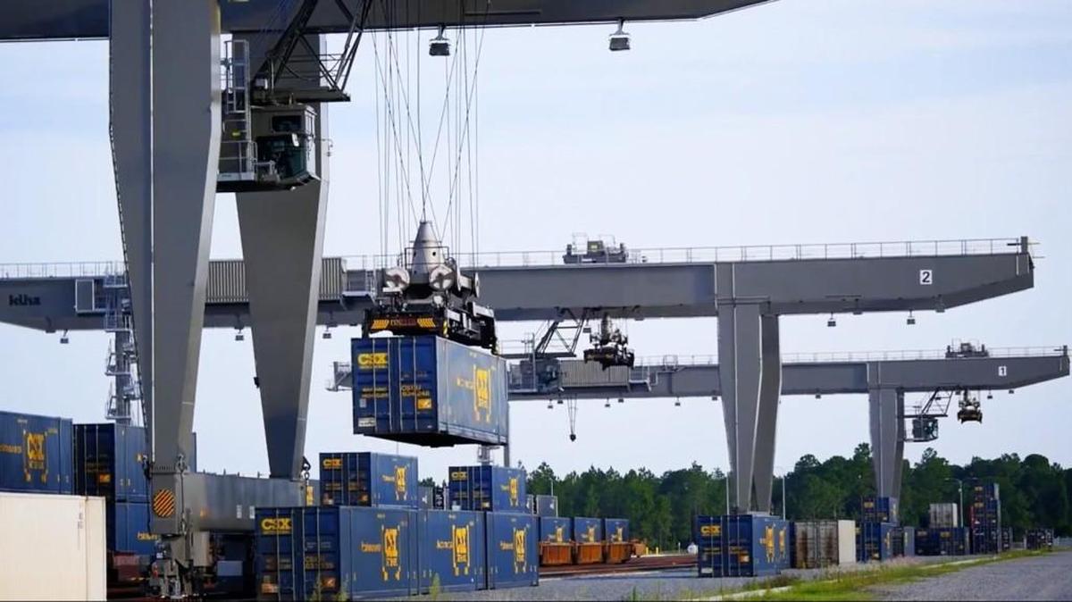 The CSX freight-container hub in Rocky Mount will look similar to this one.