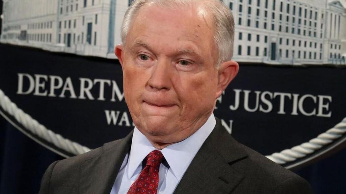 WASHINGTON, DC - JULY 20: President Donald Trump said Wednesday in an interview with the New York Times that he never would have appointed Sessions had he known Sessions would recuse himself from overseeing the investigation into Russian interference in the 2016 presidential election.