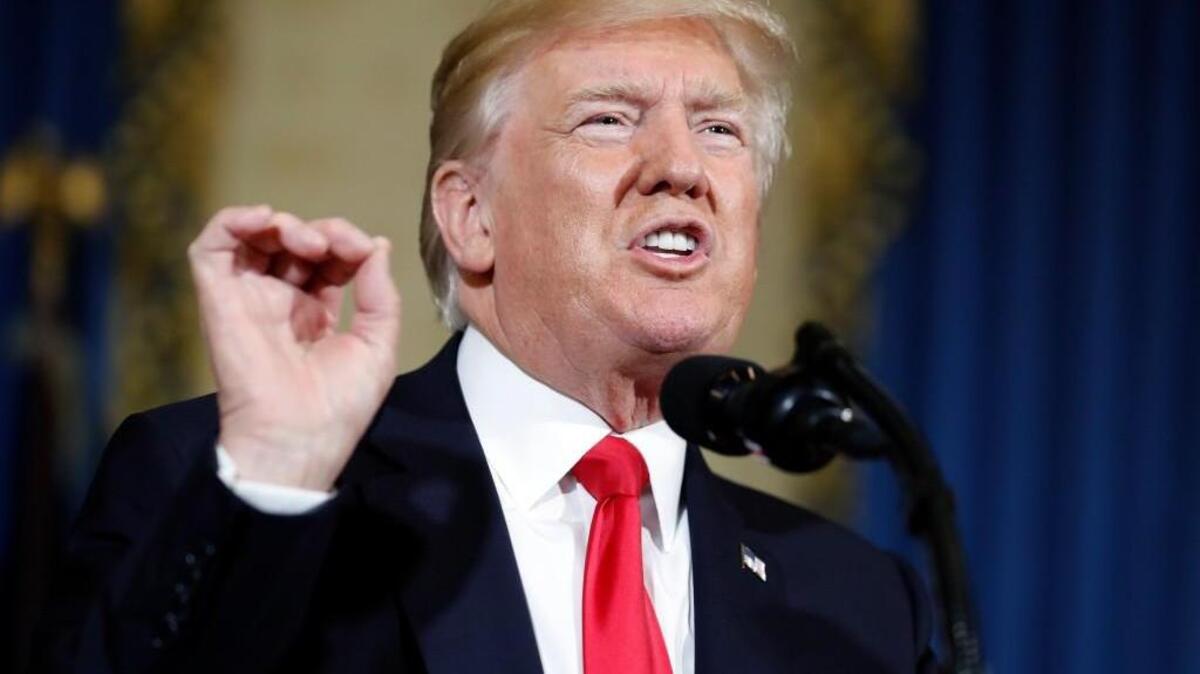 In this July 24, 2017 photo, President Donald Trump speaks about healthcare in the Blue Room of the White House in Washington. Trump is allowing more employers to opt out of providing no-cost birth control to women by claiming religious or moral objections, issuing new rules Friday that take another step in rolling back the Obama health care law.