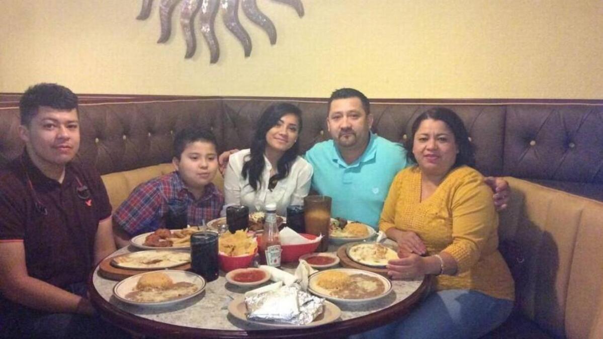 Norma Contreras, far right, with her sons Joel Portillo Jr. and Reynieri Portillo, daughter Yerlin Portillo and husband Joel S. Portillo.