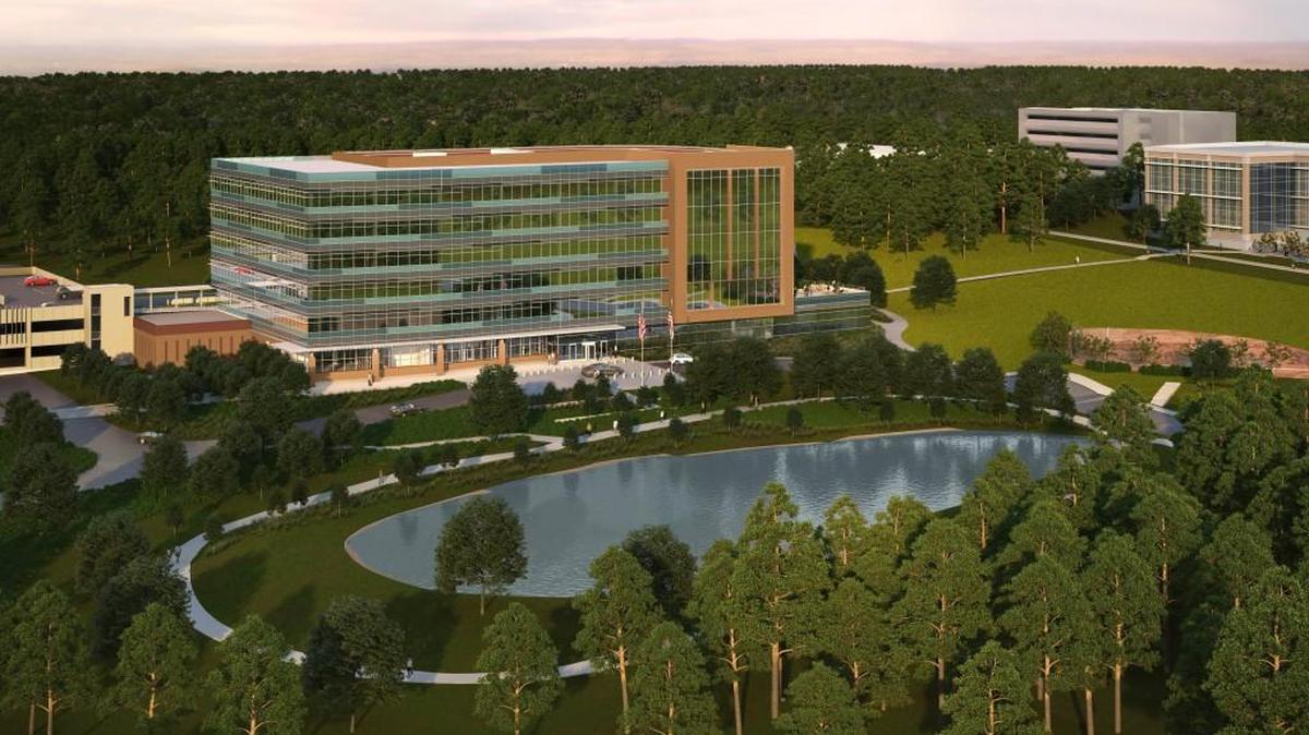 A rendering of RTI International’s new office tower that is now under construction. Proposed cuts in the EPA’s budget could reduce jobs at RTI and others that rely on federal funding for environmental research.