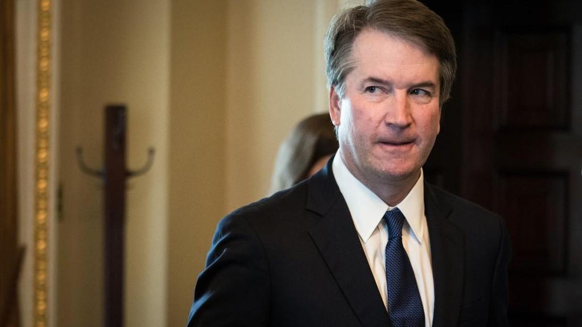 Supreme Court nominee Brett Kavanaugh during a meeting with Republican Sen. Orrin Hatch in July.