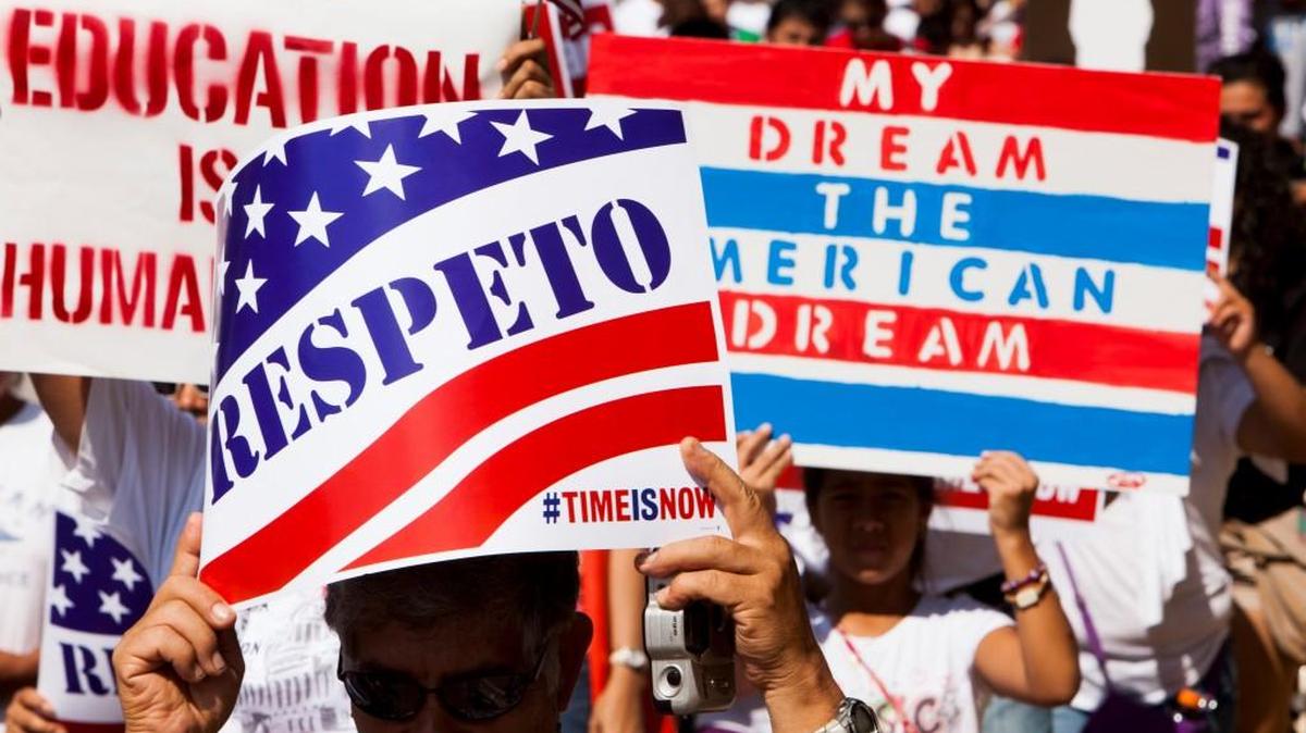 Demonstrators during a rally for immigration reform in Birmingham, Ala., Oct. 5, 2013. Thousands of supporters of an immigration overhaul gathered on Saturday for rallies in more than 130 locations around the country, trying to pressure Congress to focus on passing a pathway to citizenship for millions of undocumented immigrants. (Bob Miller/The New York Times)