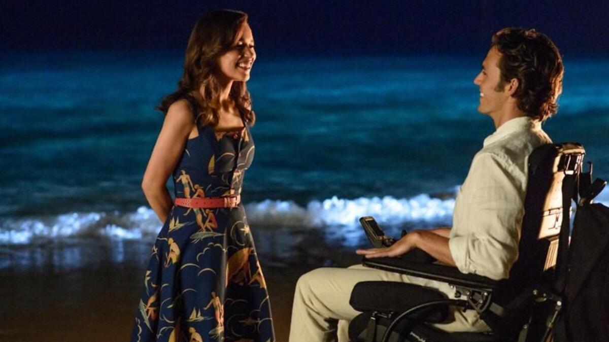 Emilia Clarke and Sam Claflin in “Me Before You”