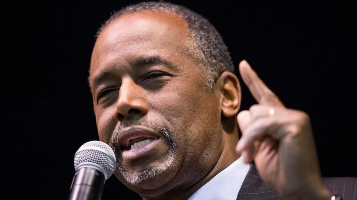 Republican presidential candidate Ben Carson