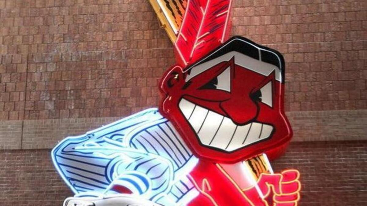This 28-foot-tall Chief Wahoo sign stood atop Cleveland Municipal Stadium from 1962 until the stadium was torn down in the mid-1990s. It was restored and moved to the Cleveland History Center.