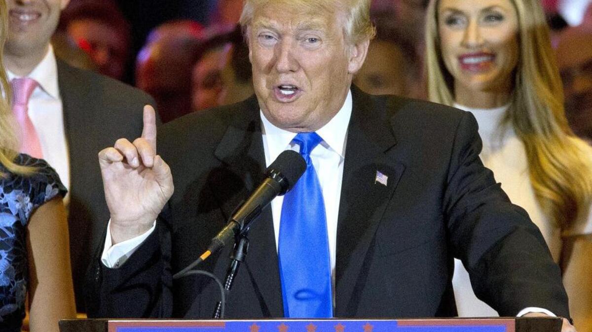 Republican presidential candidate Donald Trump