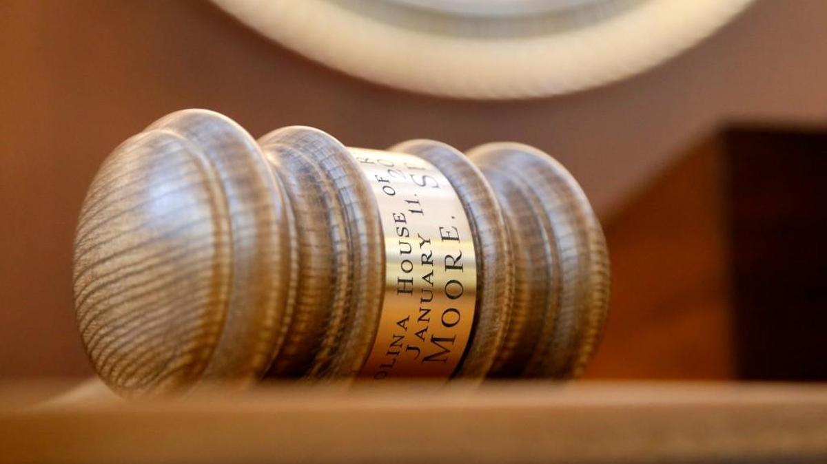 Speaker of the N.C. House Tim Moore's gavel is seen as the N.C. General Assembly convenes at the Legislative Building in Raleigh, NC, on Jan. 25, 2017.