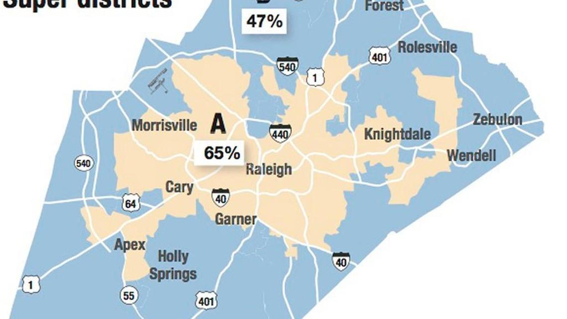 A federal appeals court ruled that Wake County’s school board and county commissioner election districts were illegal, so the superdistricts disappeared for this election.