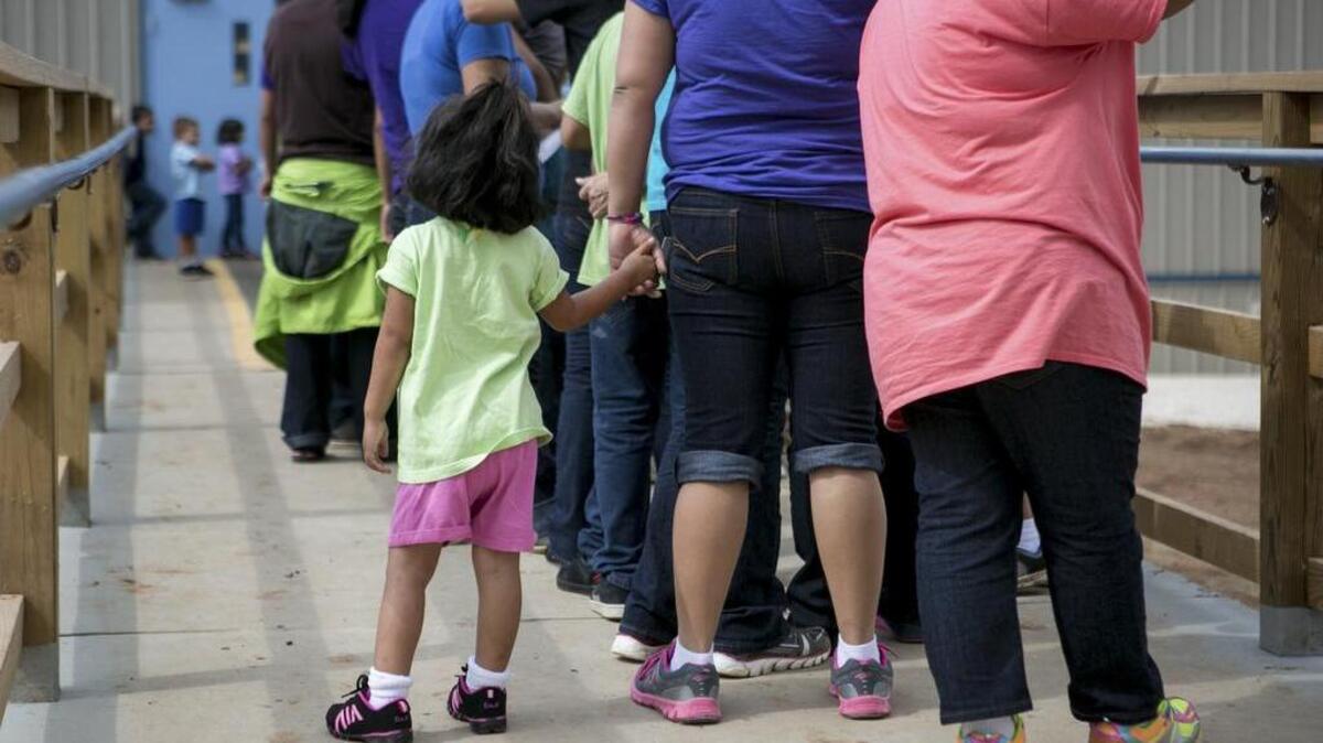 Residents at the South Texas Family Residential Center, which houses women and children caught crossing the border illegally, in 2015.