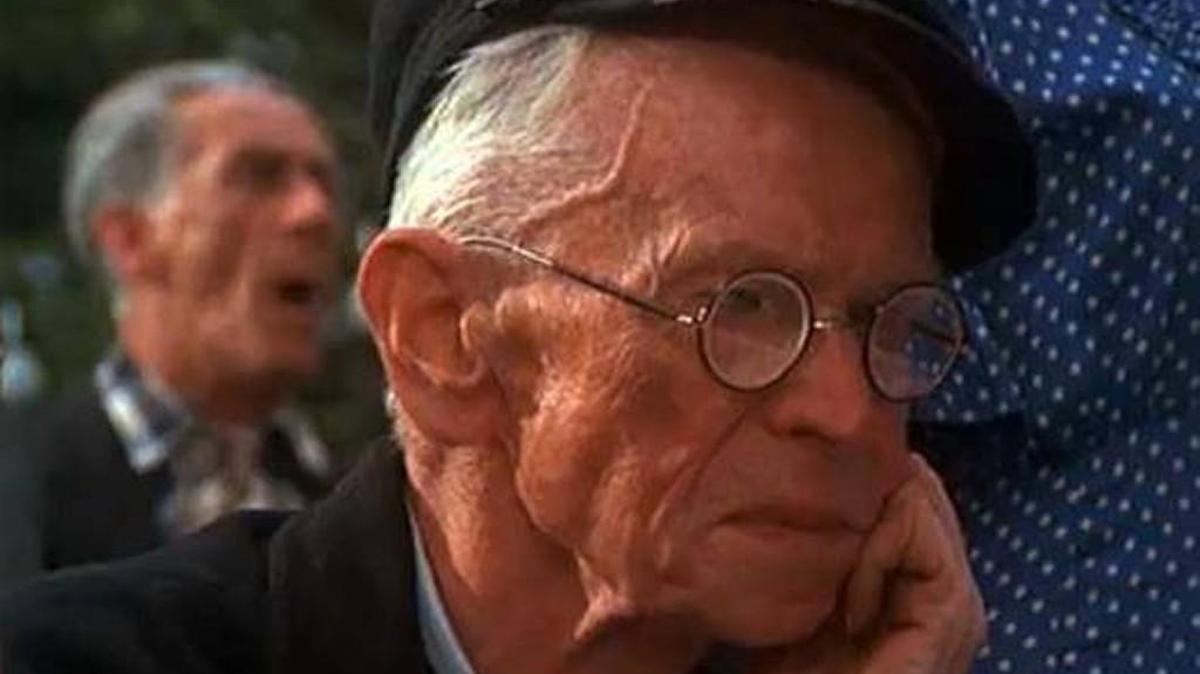 The old man from “Cabaret” speaks no lines but appears stunned when Germans arise to sing. He recognizes what he sees. He knows that if the average citizens around him have fallen, hope is gone.