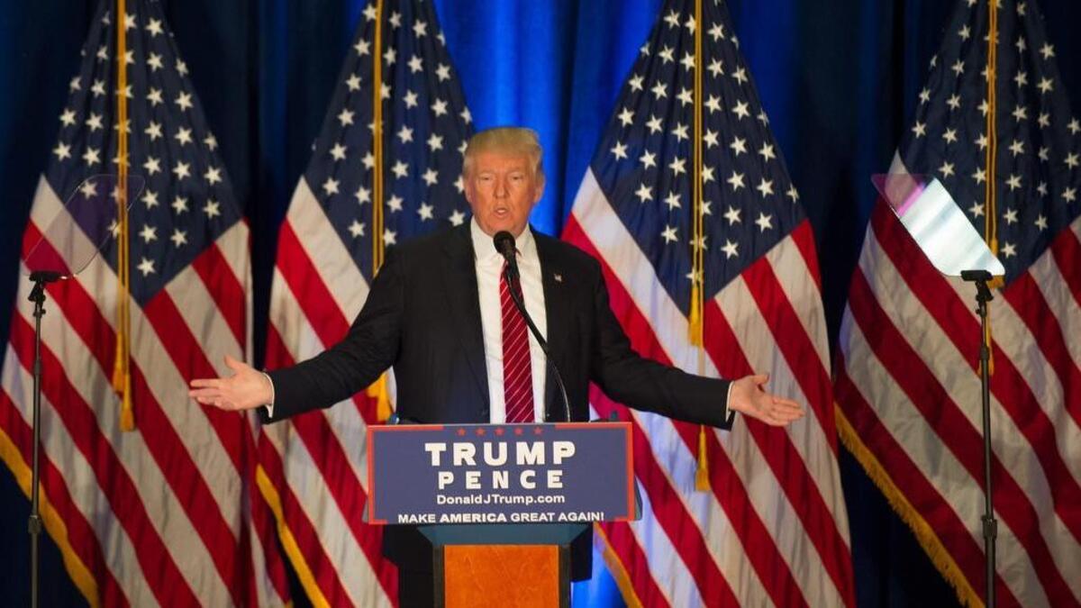 Donald Trump holds a campaign event at the Kilcawley Center at Youngstown State University in Ohio. In his address, Trump laid out his foreign policy vision for America.