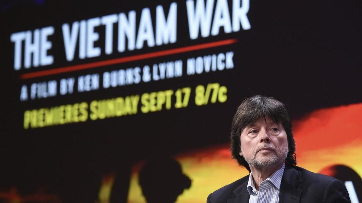 Ken Burns participates in the “The Vietnam War” panel during the PBS portion of the 2017 Summer TCA’s at the Beverly Hilton Hotel on Sunday, July 30, 2017, in Beverly Hills, Calif.