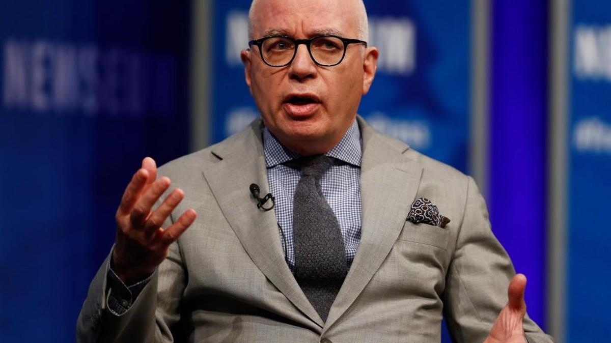In this April 12, 2017, file photo, Michael Wolff of The Hollywood Reporter speaks at the Newseum in Washington.