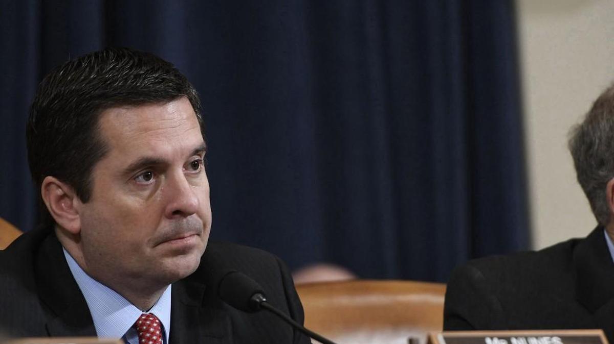 Devin Nunes listens to testimony before the House Permanent Select Commitee on Intelligence related to the Russian cyber attack and investigations into wiretapping, on Capitol Hill.