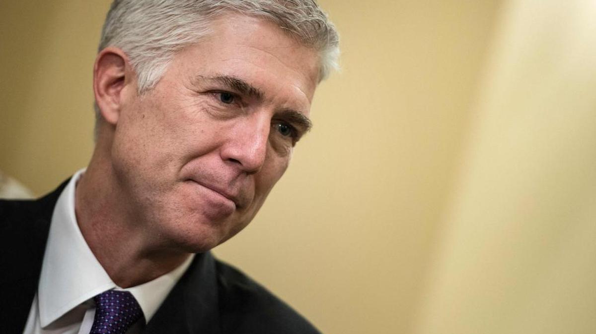 US Supreme Court nominee Neil Gorsuch waits for a meeting on Capitol Hill Feb. 13, 2017 in Washington, DC.