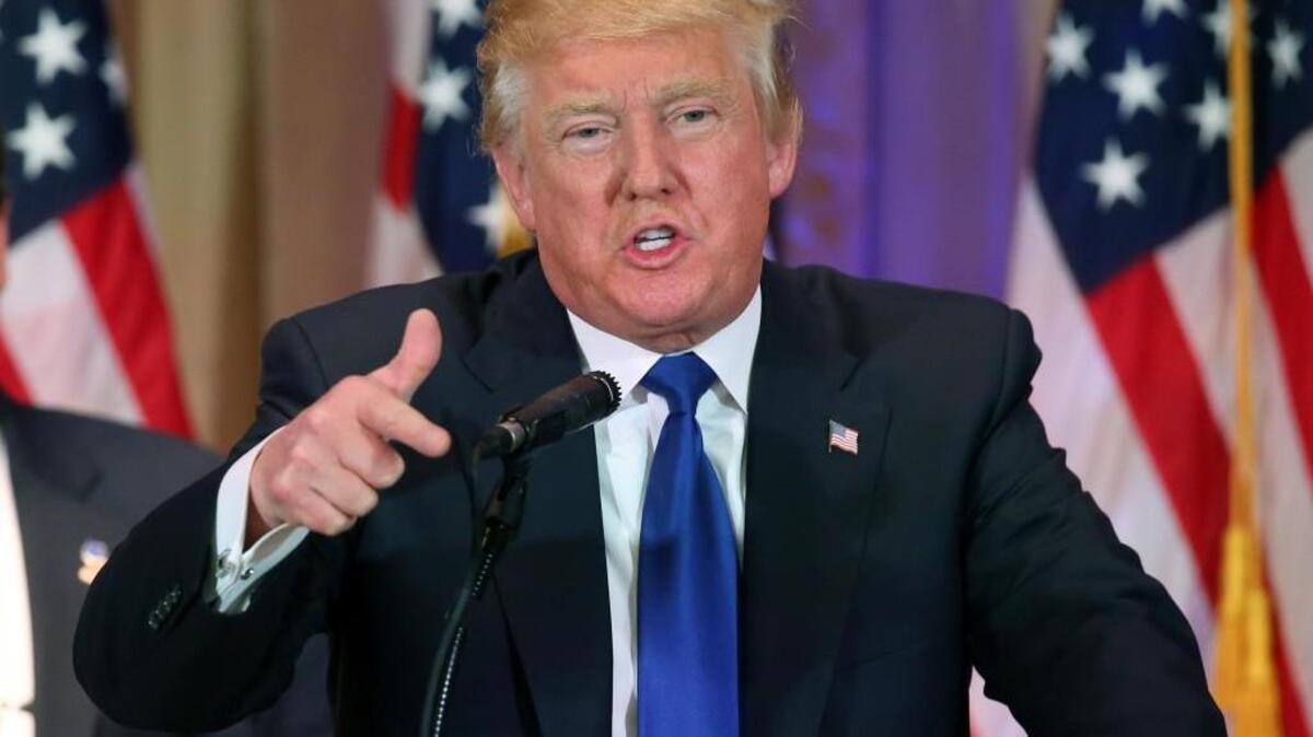Republican presidential candidate Donald Trump