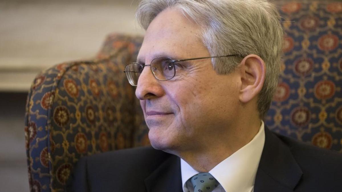 Judge Merrick Garland, President Barack Obama’s choice to replace the late Justice Antonin Scalia on the Supreme Court, meets with Sen. Patrick Leahy, D-Vt., the top Democrat on the Senate Judiciary Committee.