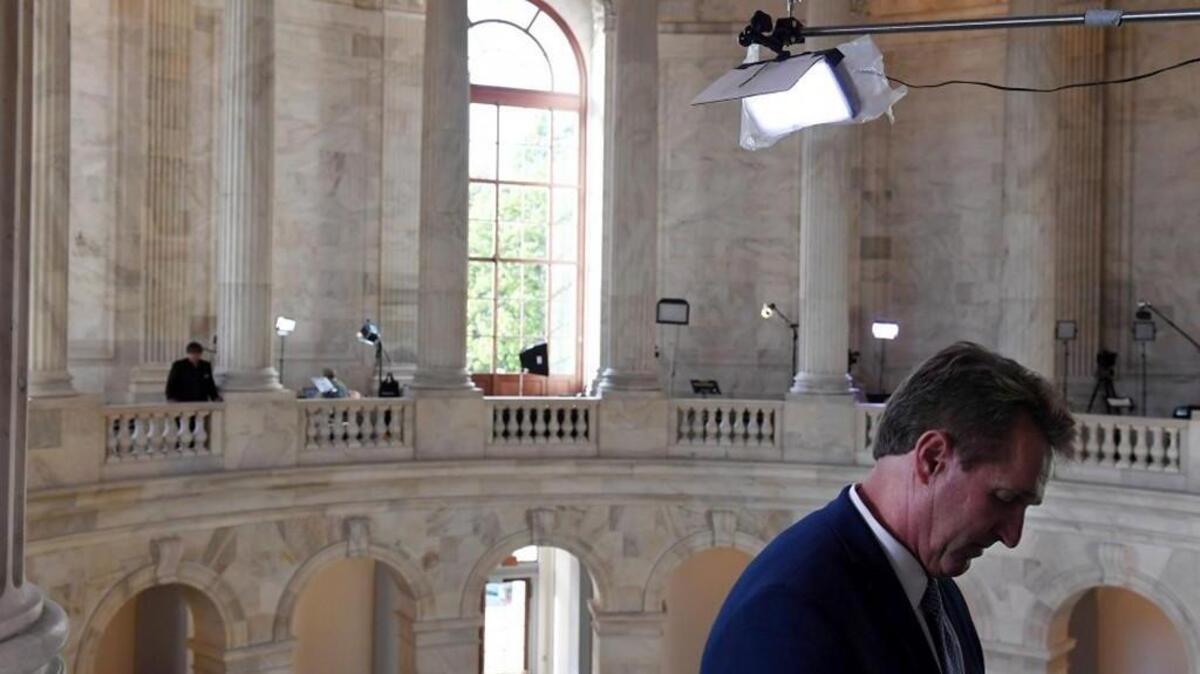 Sen. Jeff Flake, R-Ariz., in the Russell Senate Office Building on Tuesday.