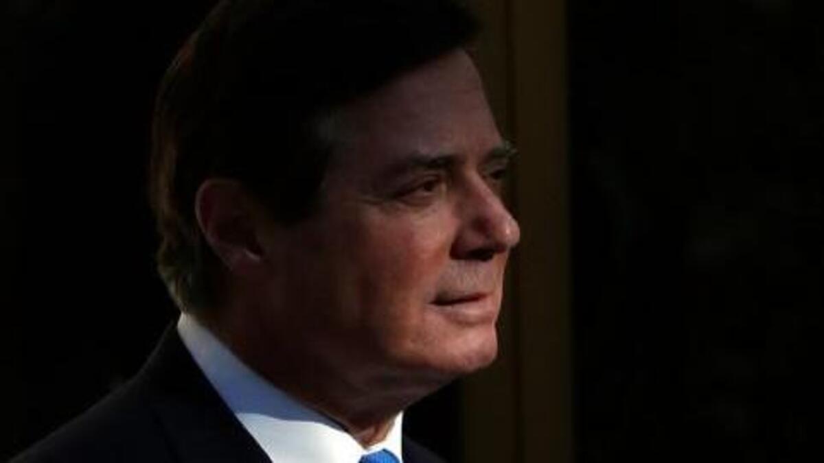Paul Manafort leaves Federal District Court in Washington, Monday, Oct. 30, 2017. Manafort, President Donald Trump's former campaign chairman, and Manafort's business associate Rick Gates pleaded not guilty to felony charges of conspiracy against the United States and other counts.