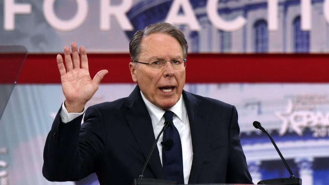 NRA Executive Vice President and CEO Wayne LaPierre speaks during the Conservative Political Action Conference at the Gaylord National Resort and Convention Center on February 22, 2018, in National Harbor, Md.