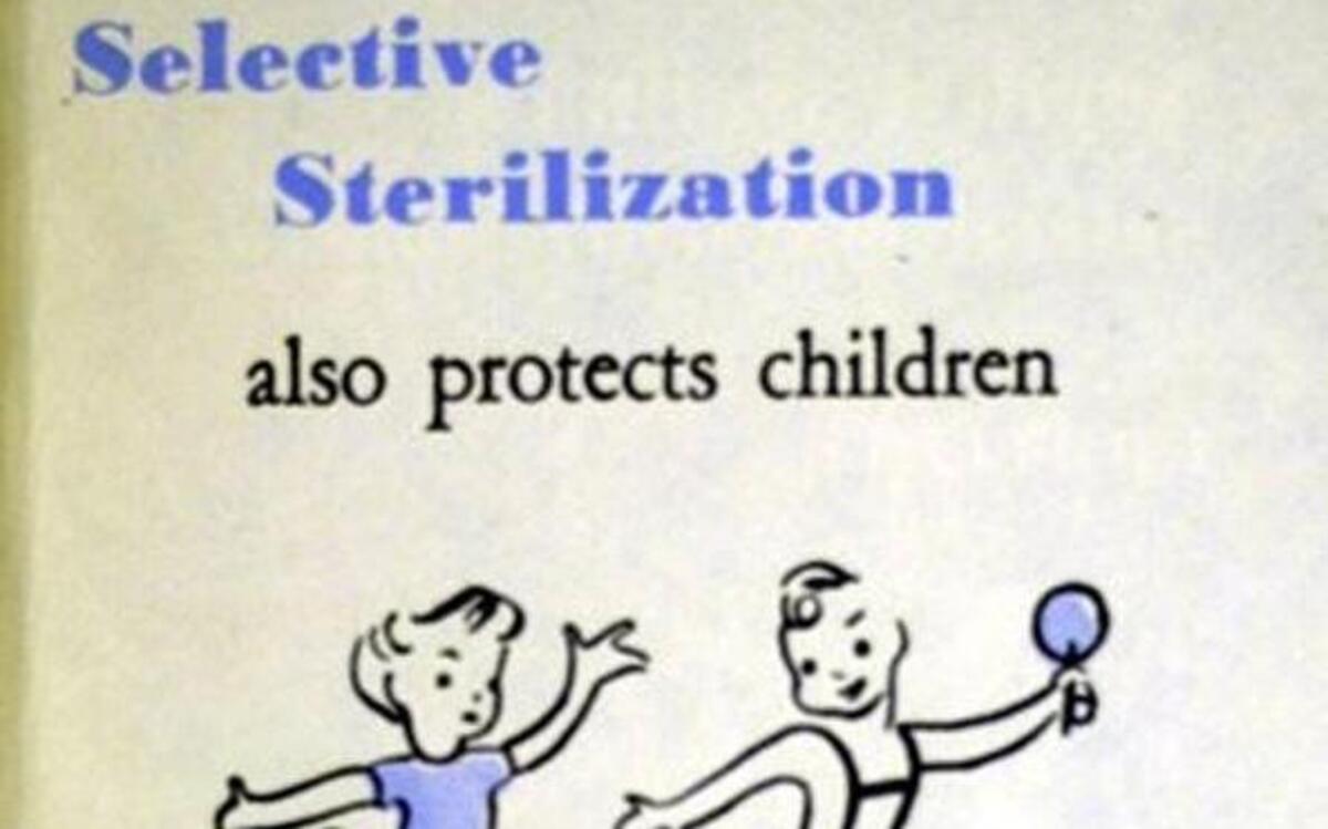 A page from a eugenics pamphlet in the 1930s