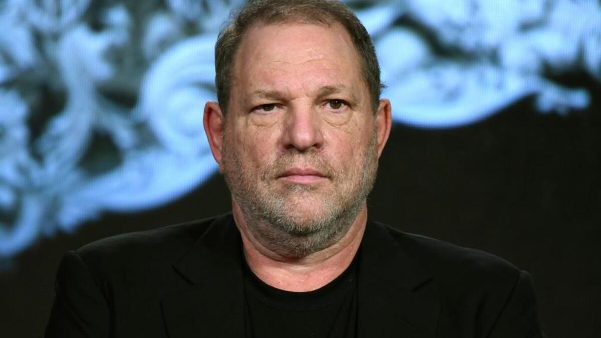FILE - In this Jan. 6, 2016, file photo, producer Harvey Weinstein participates in a panel at the A&E 2016 Winter TCA in Pasadena, Calif. The Weinstein Co., mired in a sex scandal, may be putting itself up for sale. The company said Monday, Oct. 16, 2017, that it is getting an immediate cash infusion from Colony Capital and is in negotiations for the potential sale of all or a significant portion of the movie studio responsible for films like "Shakespeare in Love," and "Gangs of New York."
