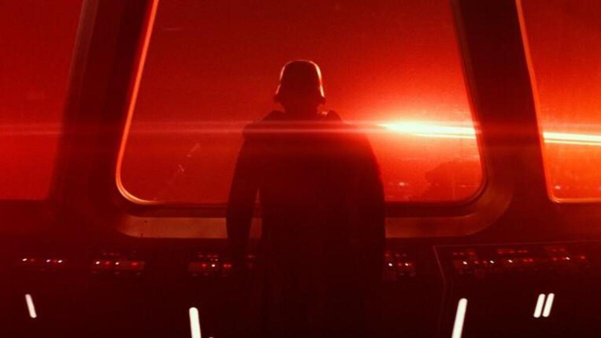 A scene from the new film, “Star Wars: The Force Awakens”