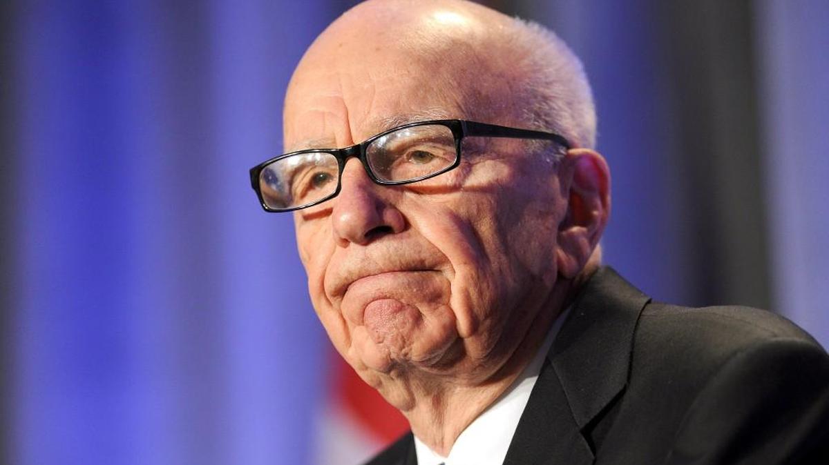 In this Oct. 14, 2011 file photo, News Corp. CEO Rupert Murdoch delivers a keynote address at the National Summit on Education Reform in San Francisco.