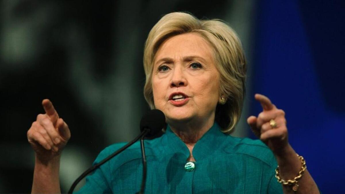 Democratic Presidential candidate Hillary Clinton