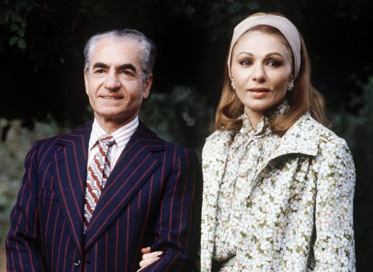 The Shah of Iran, Mohammad Reza Pahlavi, and his wife, Empress Farah, in 1979.